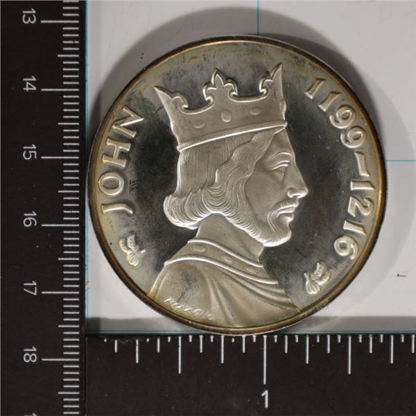 38.9 GRAMS STERLING SILVER JOHN 1199-1216 PF