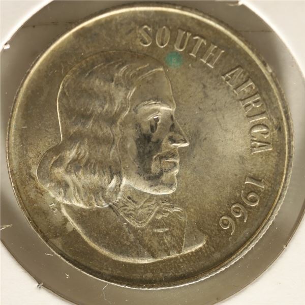 1966 SOUTH AFRICA SILVER 1 RAND .3858 OZ. ASW