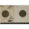 Image 1 : 1925 & 1926 AUSTRIA SILVER 1/2 SHILLINGS .1228