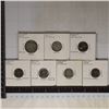 Image 1 : 7-OLDER HOLED CANADA SILVER COINS: 1874-H, 2-1888