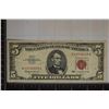 Image 1 : 1963 US RED SEAL $5 BILL