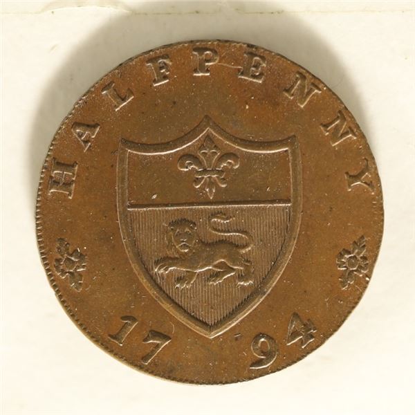 1794 CONDER TOKEN. THEY R MOSTLY 18TH CENTURY
