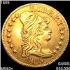 Image 1 : 1805 $5 Gold Half Eagle CHOICE BU+
