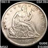 Image 1 : 1861-O CSA Obv Seated Liberty Half Dollar UNCIRCULATED