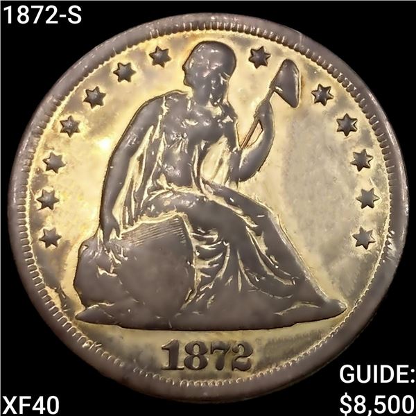 1872-S Seated Liberty Dollar NEARLY UNCIRCULATED