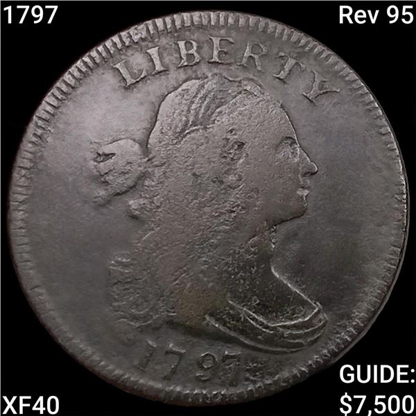 1797 Rev 95 Draped Bust Large Cent NEARLY UNCIRCULATED