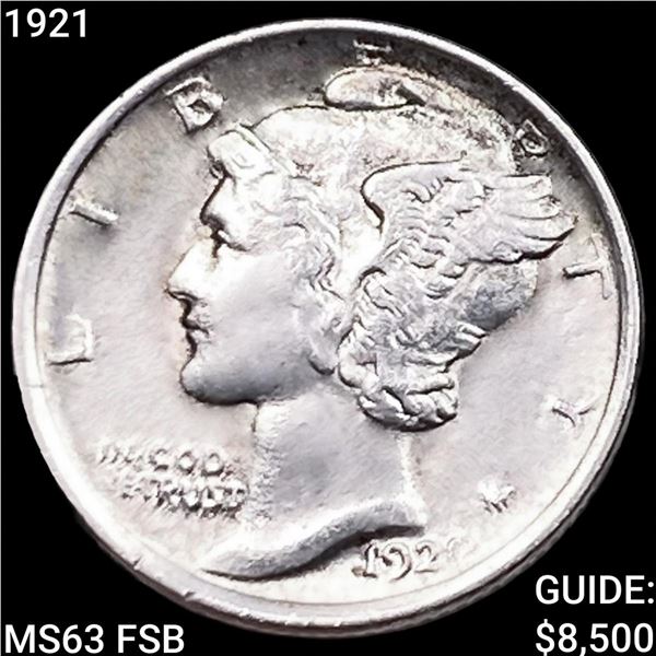 1921 Mercury Dime CHOICE BU FSB