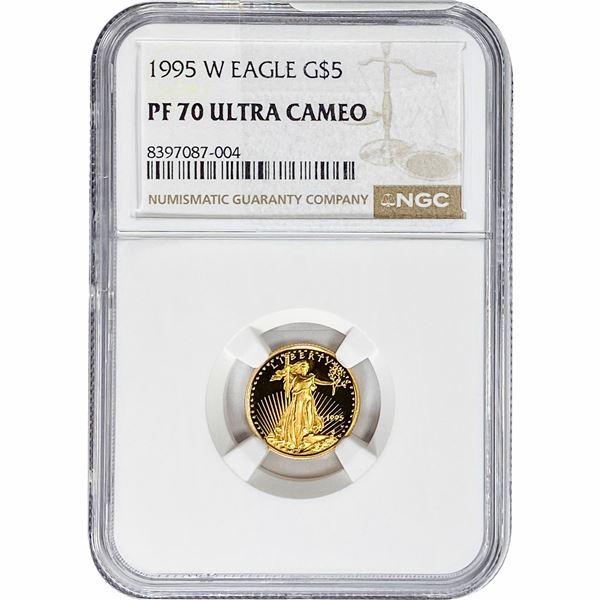1995-W Gold Eagle $5 1/10 oz NGC PF70 Ultra Cameo