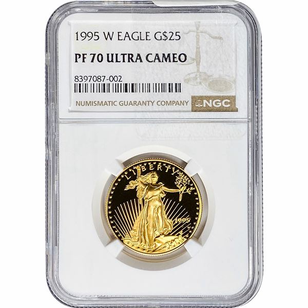 1995-W Gold Eagle $25 1/2 oz NGC PF70 Ultra Cameo