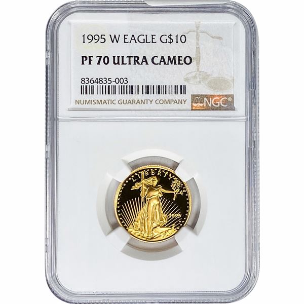 1995-W Gold Eagle $10 1/4 oz NGC PF70 Ultra Cameo