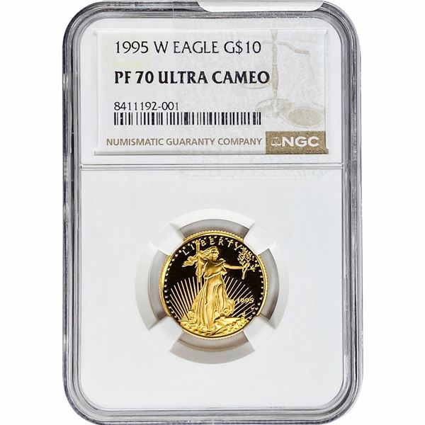 1995-W Gold Eagle $10 1/4 oz NGC PF70 Ultra Cameo