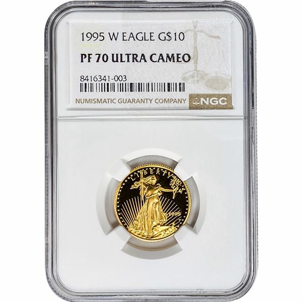 1995-W Gold Eagle $10 1/4 oz NGC PF70 Ultra Cameo