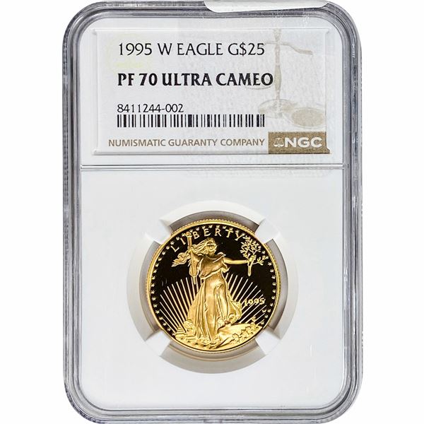 1995-W Gold Eagle $25 1/2 oz NGC PF70 Ultra Cameo