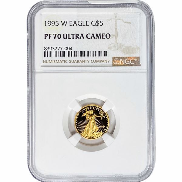 1995-W Gold Eagle $5 1/10 oz NGC PF70 Ultra Cameo