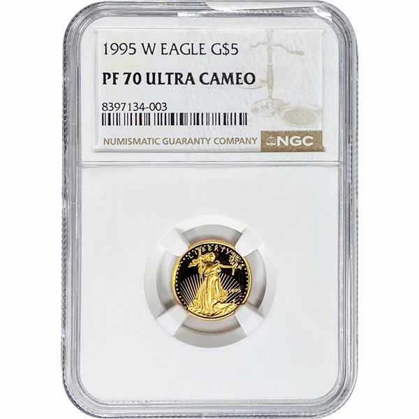 1995-W Gold Eagle $5 1/10 oz NGC PF70 Ultra Cameo