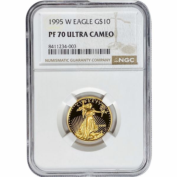 1995-W Gold Eagle $10 1/4 oz NGC PF70 Ultra Cameo