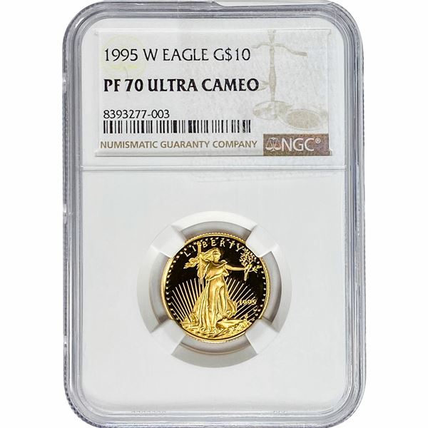 1995-W Gold Eagle $10 1/4 oz NGC PF70 Ultra Cameo