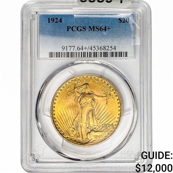 1924 $20 Gold Double Eagle PCGS MS64+