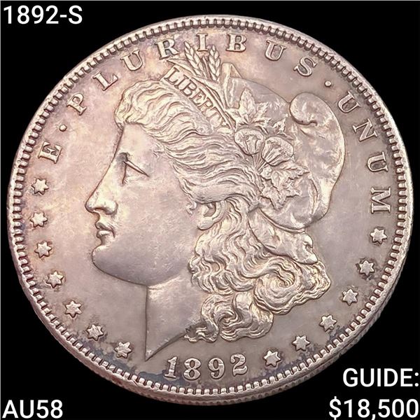 1892-S Morgan Silver Dollar CHOICE AU