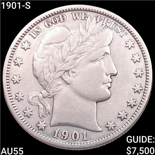 1901-S Barber Half Dollar HIGH GRADE