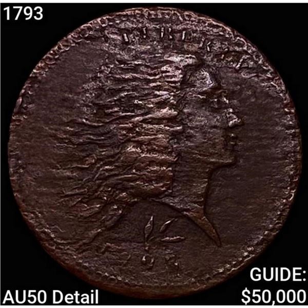 1793 Wreath Large Cent Lettered CLOSELY UNCIRCULATED