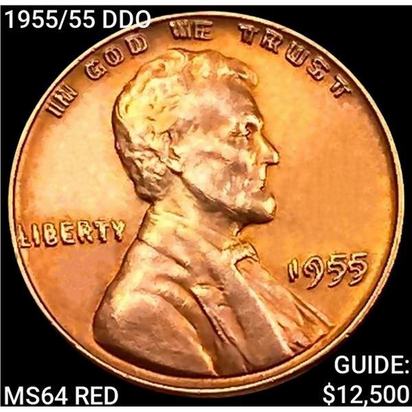 1955/55 DDO Wheat Cent CHOICE BU RD