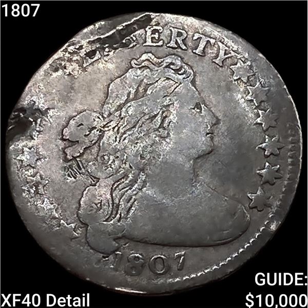 1807 Draped Bust Dime NEARLY UNCIRCULATED