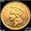 Image 1 : 1868 $3 Gold Piece CHOICE BU