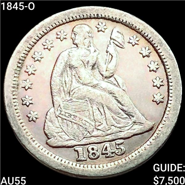 1845-O Seated Liberty Dime HIGH GRADE