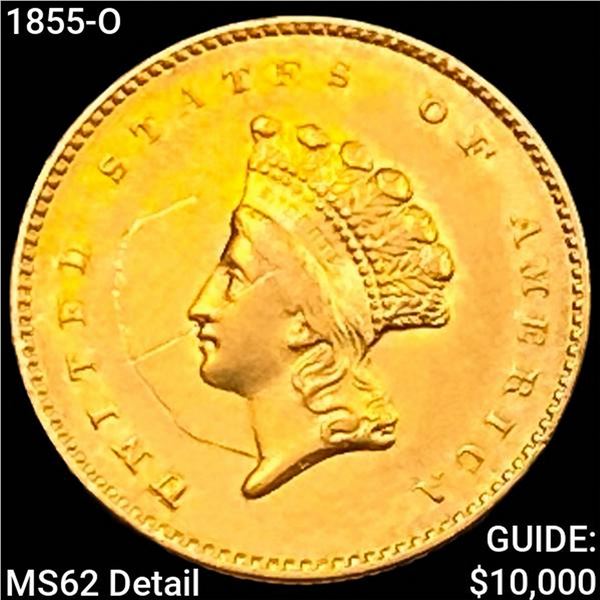 1855-O Rare Gold Dollar UNCIRCULATED