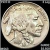 Image 1 : 1937-D 3 Leg Buffalo Nickel CHOICE BU