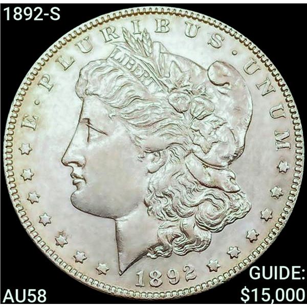 1892-S Morgan Silver Dollar CHOICE AU