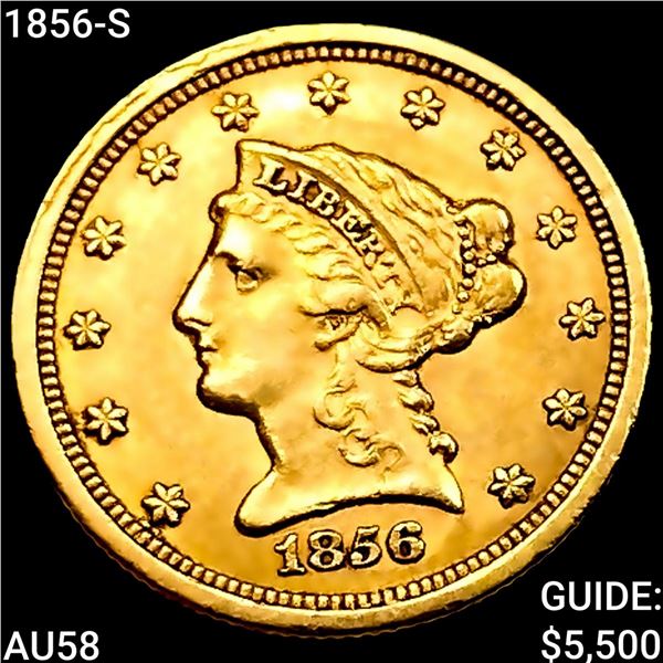 1856-S $2.50 Gold Quarter Eagle CHOICE AU