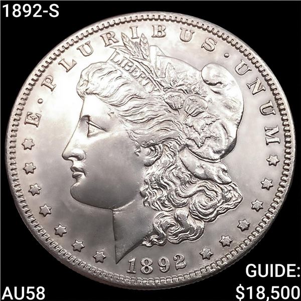 1892-S Morgan Silver Dollar CHOICE AU
