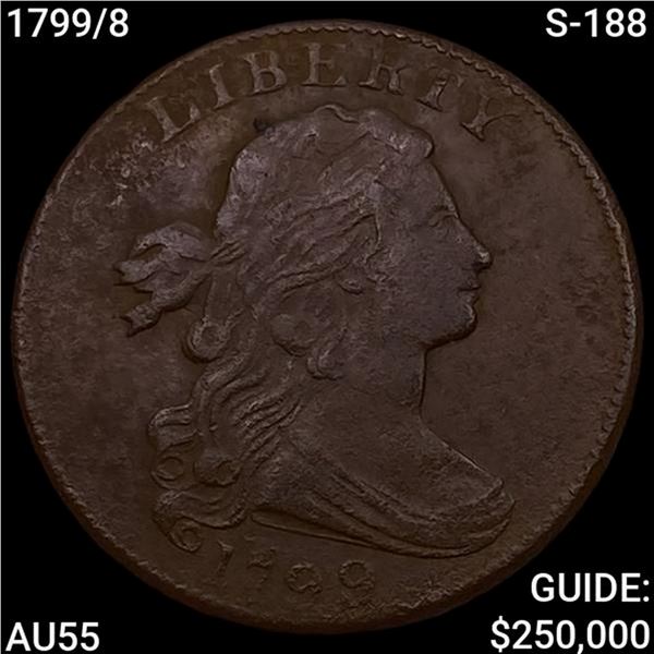 1799/8 S-188 Draped Bust Large Cent HIGH GRADE