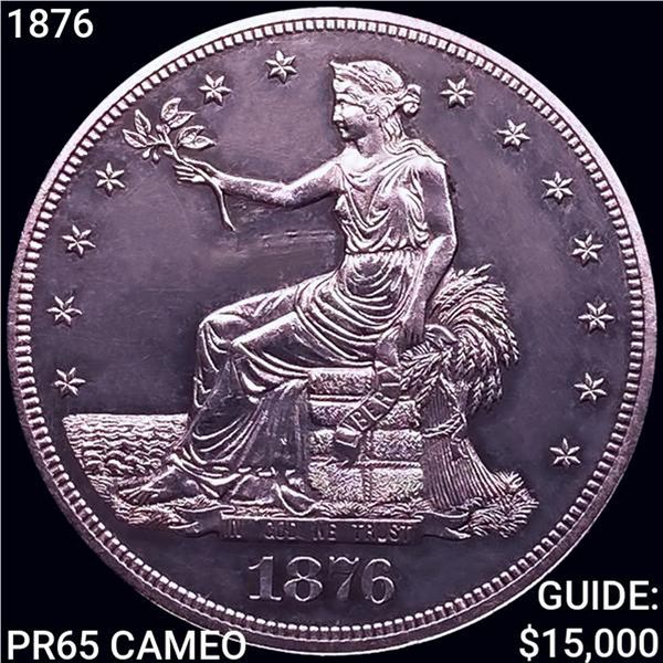 1876 Silver Trade Dollar GEM PROOF CAM