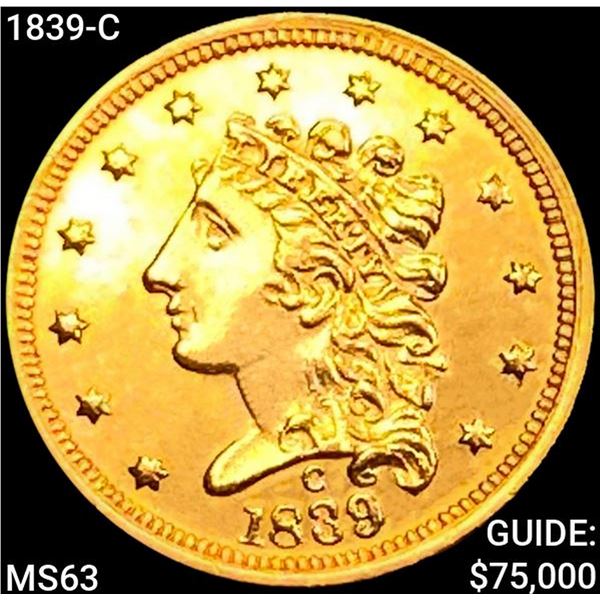 1839-C $2.50 Gold Quarter Eagle CHOICE BU