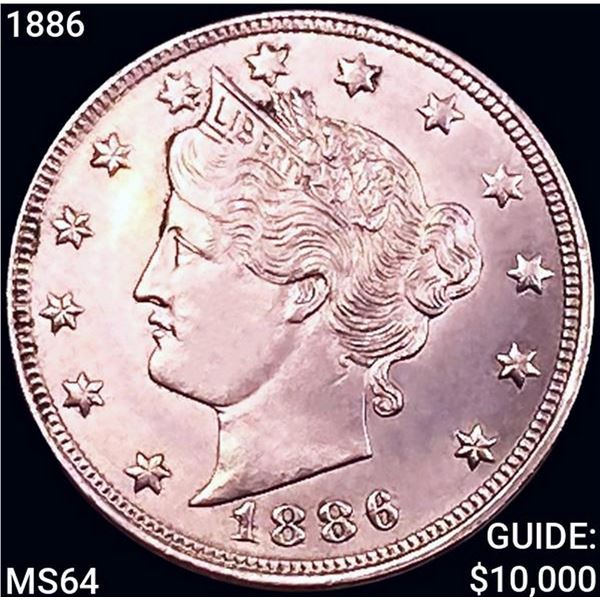 1886 Liberty Victory Nickel CHOICE BU