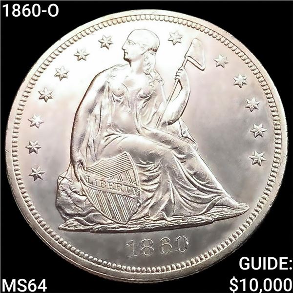 1860-O Seated Liberty Dollar CHOICE BU