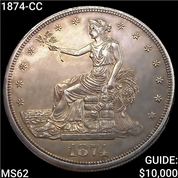 1874-CC Silver Trade Dollar UNCIRCULATED