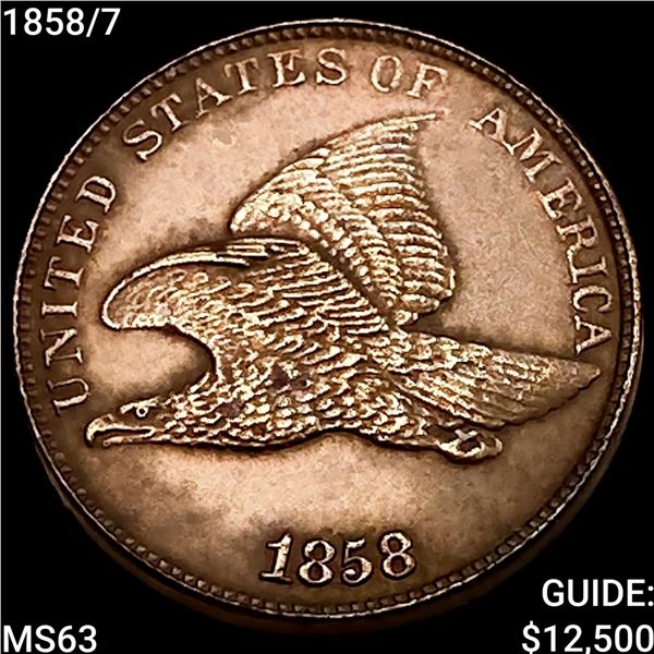 1858/7 Flying Eagle Cent CHOICE BU