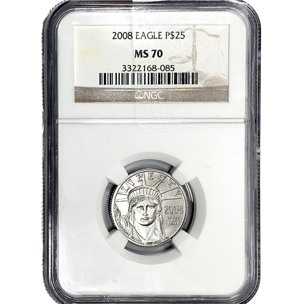 2008 Platinum Eagle $25 1/4 oz NGC MS70
