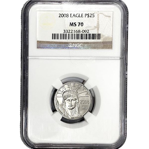 2008 Platinum Eagle $25 1/4 oz NGC MS70