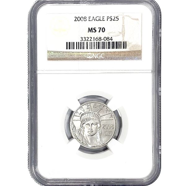 2008 Platinum Eagle $25 1/4 oz NGC MS70