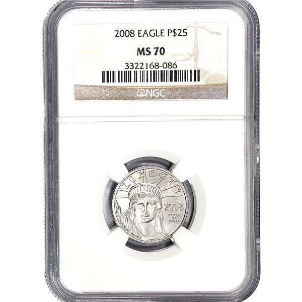 2008 Platinum Eagle $25 1/4 oz NGC MS70