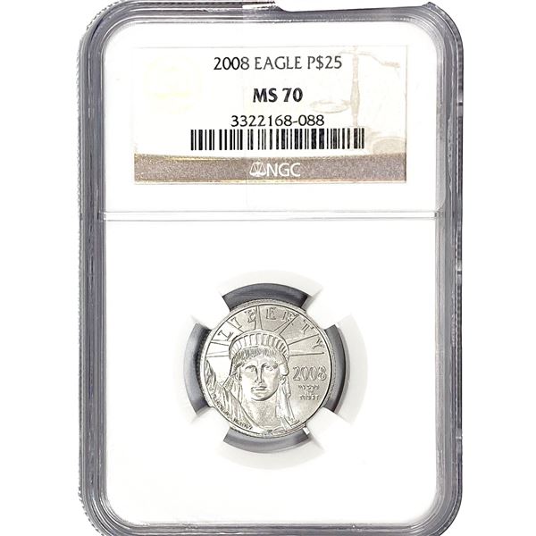 2008 Platinum Eagle $25 1/4 oz NGC MS70