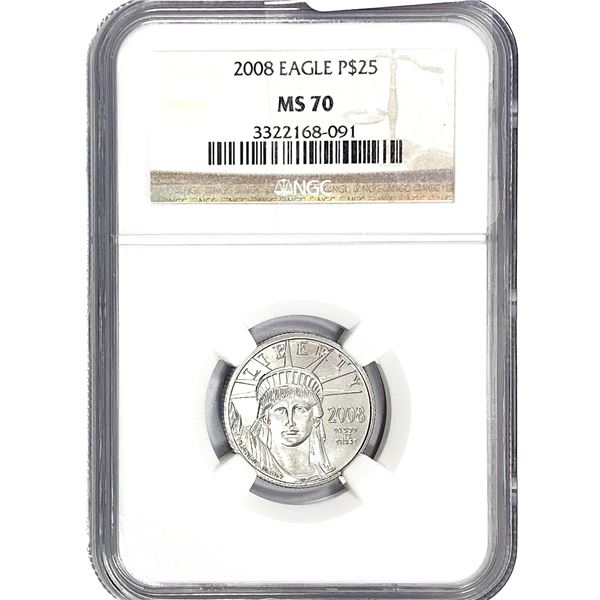 2008 Platinum Eagle $25 1/4 oz NGC MS70