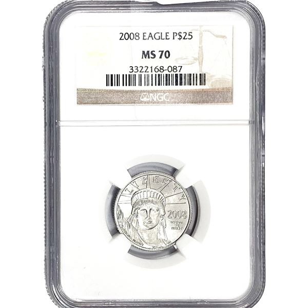 2008 Platinum Eagle $25 1/4 oz NGC MS70