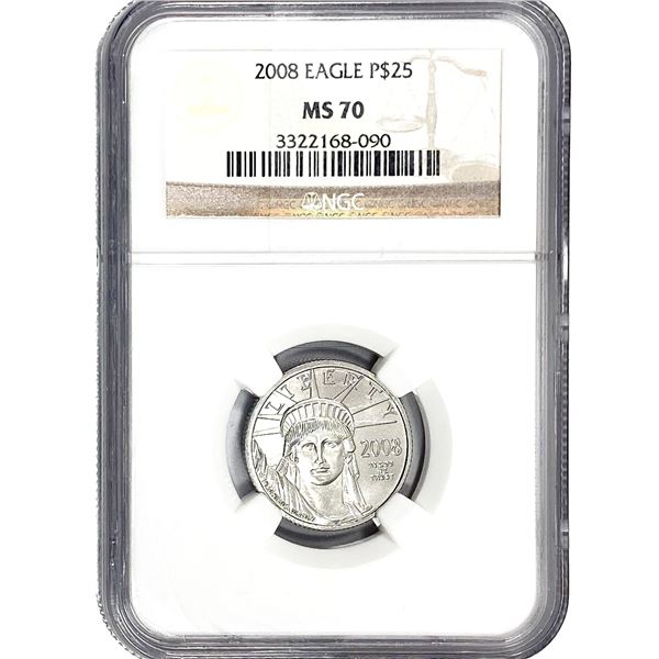 2008 Platinum Eagle $25 1/4 oz NGC MS70