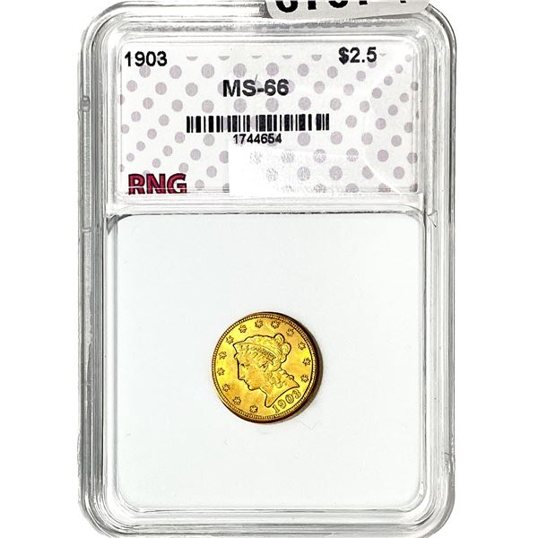 1903 $2.50 Gold Quarter Eagle RNG MS66